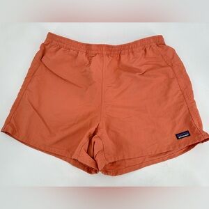 Patagonia Women Unlined Baggies 4” Inseam Swim Run Wet Dry Nylon Peach Size L